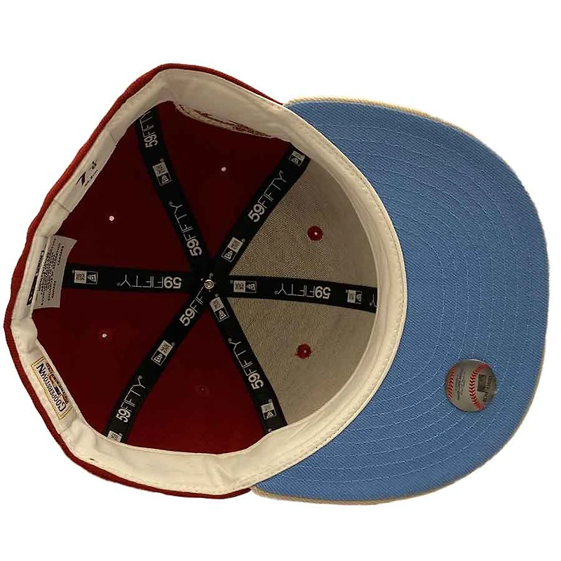 New York Yankees Cardinal and Stone Brick By 1949 World Series Side Patch Icy UV Era 59Fifty Fitted Hat