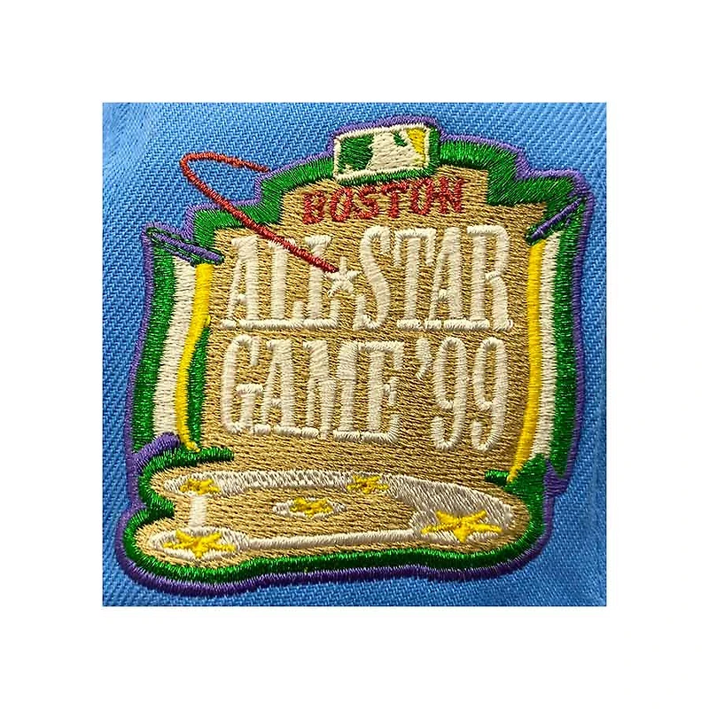Boston Red Sox Sky and Wheat Sunday Morning 1999 All Star Game Side Patch Gray UV New Era 59Fifty Fitted Hat