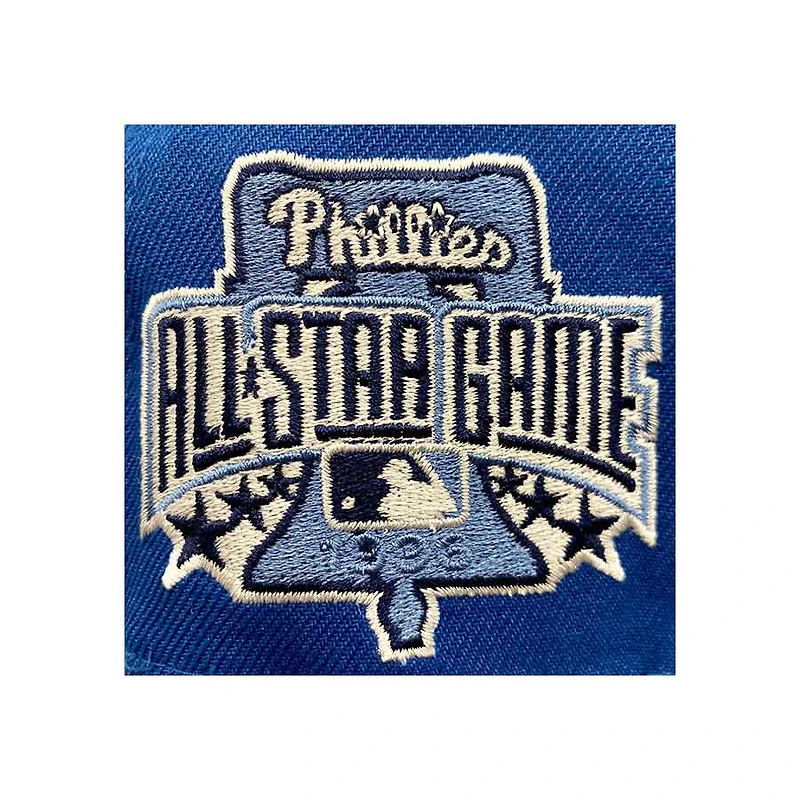 Philadelphia Phillies Blue and Navy Water 1996 All Star Game Side Patch Sky UV New Era 59Fifty Fitted Hat