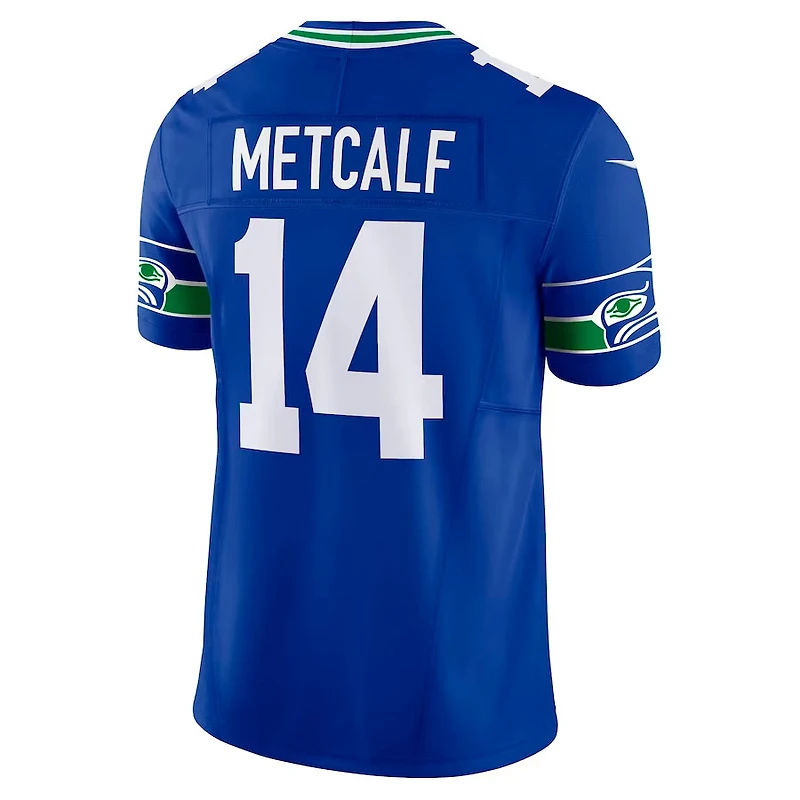 Seattle Seahawks DK Metcalf Throwback Royal Blue Nike Vapor F.U.S.E Limited Jersey