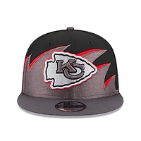 Kansas City Chiefs Tidal Wave Black NFL New Era 9FIFTY Snapback Hat