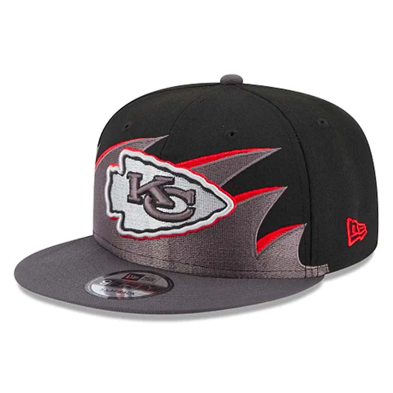 Kansas City Chiefs Tidal Wave Black NFL New Era 9FIFTY Snapback Hat