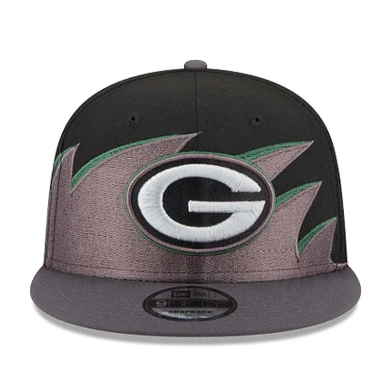 Green Bay Packers Tidal Wave Black NFL New Era 9FIFTY Snapback Hat