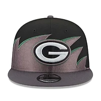 Green Bay Packers Tidal Wave Black NFL New Era 9FIFTY Snapback Hat