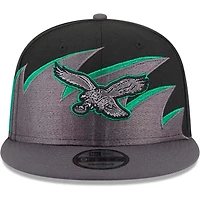 Philadelphia Eagles Tidal Wave Black NFL New Era 9FIFTY Snapback Hat