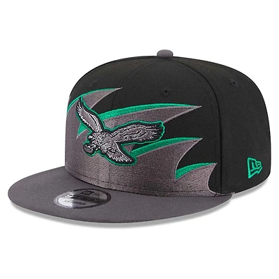 Philadelphia Eagles Tidal Wave Black NFL New Era 9FIFTY Snapback Hat