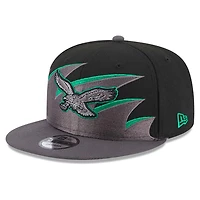 Philadelphia Eagles Tidal Wave Black NFL New Era 9FIFTY Snapback Hat