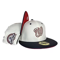 Washington Nationals Chrome Graphite Two Tone RFK Memorial Patch Red UV New Era 59FIFTY Fitted Hat