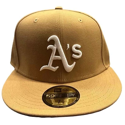 Oakland Athletics Wheat Brown Basic Gray UV 59FIFTY Fitted Hat