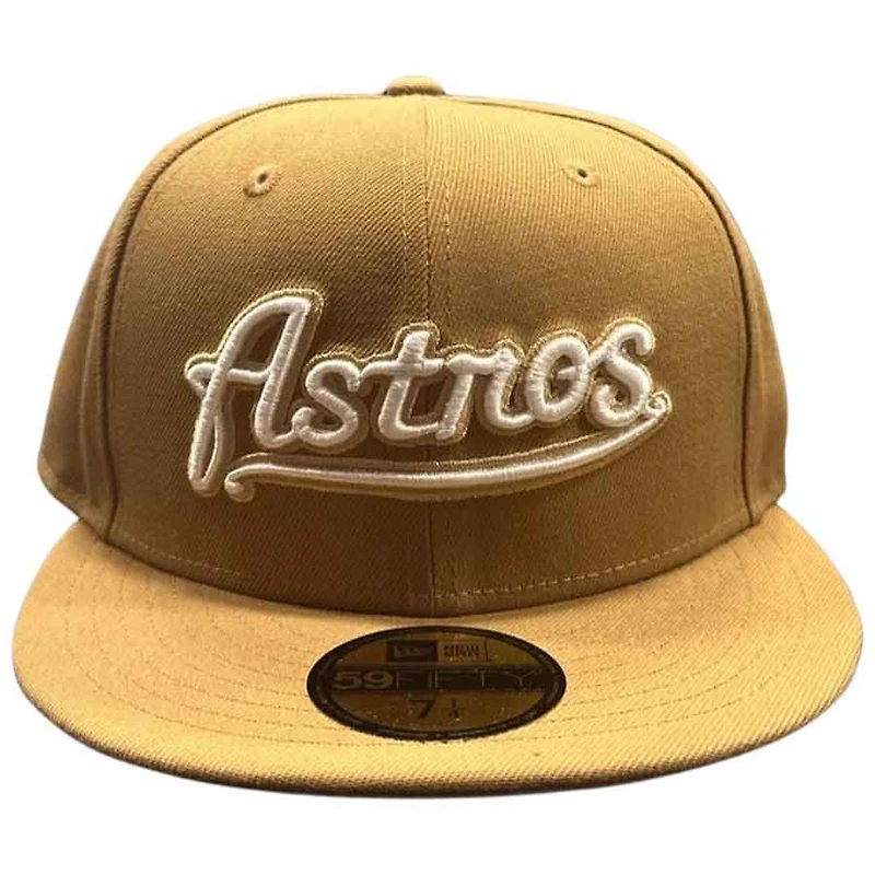 Houston Astros Wheat Brown Basic Gray UV 59FIFTY Fitted Hat