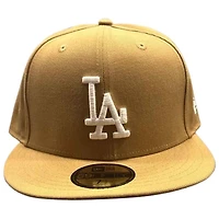 Los Angeles Dodgers Wheat Brown Basic Gray UV 59FIFTY Fitted Hat