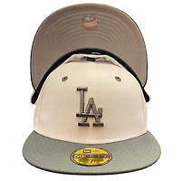 Los Angeles Dodgers White Charcoal Plane Jane Gray UV 59FIFTY Fitted Hat