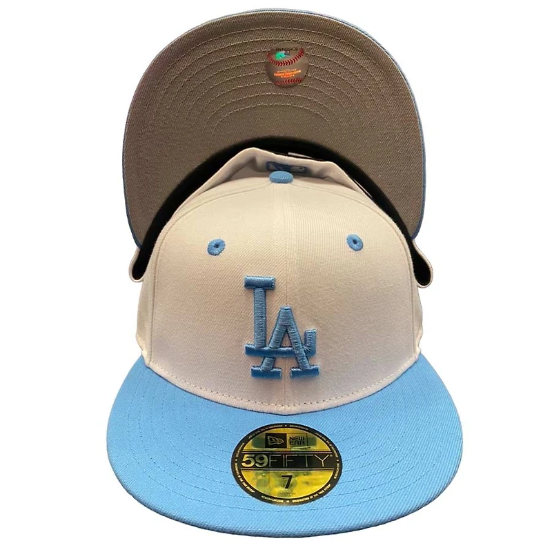 Los Angeles Dodgers White Light Blue Plane Jane Gray UV 59FIFTY Fitted Hat