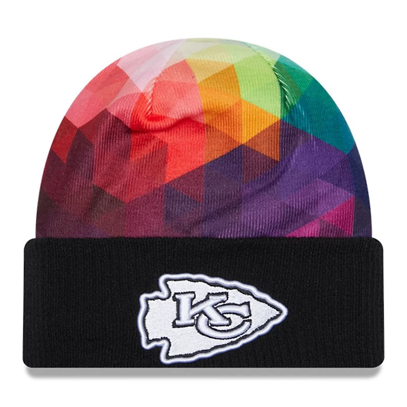 Kansas City Chiefs Black 2023 NFL Crucial Catch Cuffed Knit Hat