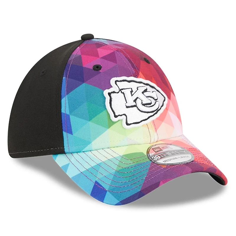 Kansas City Chiefs New Era 2023 NFL Crucial Catch Pink 39THIRTY Flex Hat