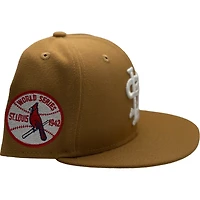 St. Louis Cardinals Brown 1942 WS Patch Red UV New Era 59FIFTY Fitted Hat