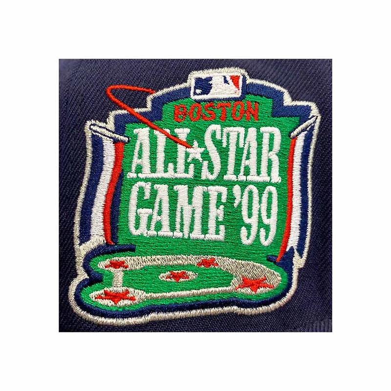 Boston Red Sox Navy and 1999 All Star Game Patch Gray UV New Era 59Fifty Fitted Hat