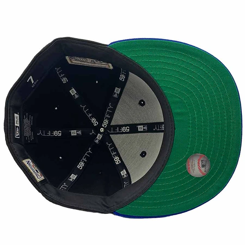 New York Mets Black and Blue 1969 World Series Patch Green UV Era 59Fifty Fitted Hat