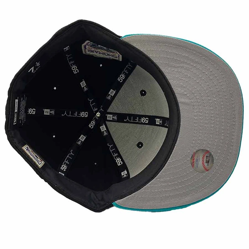 Arizona Diamondbacks Black and Teal 1998 Innaugural Season Patch Gray UV New Era 59Fifty Fitted Hat