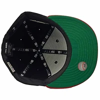 Cincinnati Reds Black and Red 2000 World Series Anniversary Patch Green UV New Era 59Fifty Fitted Hat