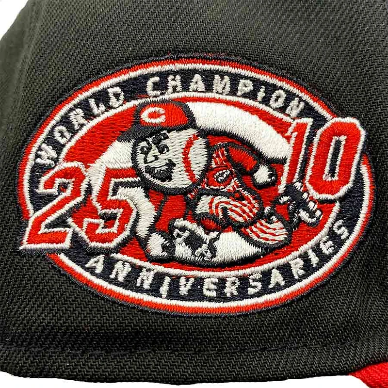 Cincinnati Reds Black and Red 2000 World Series Anniversary Patch Green UV New Era 59Fifty Fitted Hat