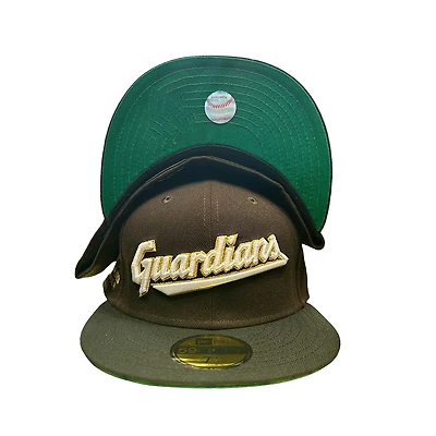 Cleveland Guardians Brown Two Tone Progressive Field Patch Green UV New Era 59FIFTY Fitted Hat