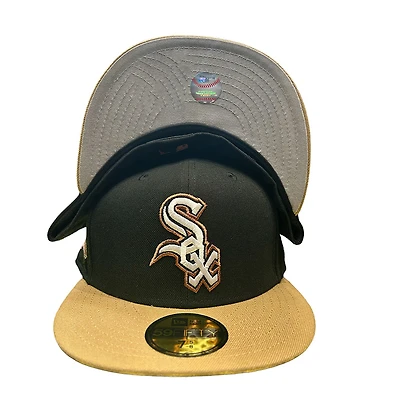 Chicago White Sox Black Two Tone 2005 World Champs Patch Gray UV New Era 59FIFTY Fitted Hat