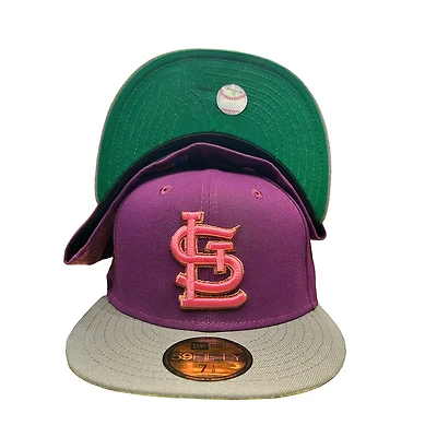 St. Louis Cardinals Purple Two Tone Yaga Pack 2002 ASG Patch Green UV New Era 59FIFTY Fitted Hat