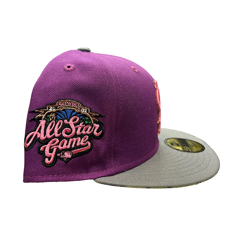 St. Louis Cardinals Purple Two Tone Yaga Pack 2002 ASG Patch Green UV New Era 59FIFTY Fitted Hat