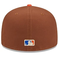 New York Mets Brown Harvest 40th Patch Gray UV 59FIFTY Fitted Hat
