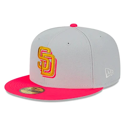 San Diego Padres Metallic City Gray UV New Era 59FIFTY Fitted Hat