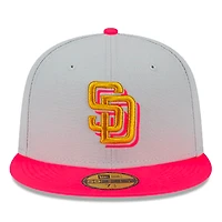 San Diego Padres Metallic City Gray UV New Era 59FIFTY Fitted Hat