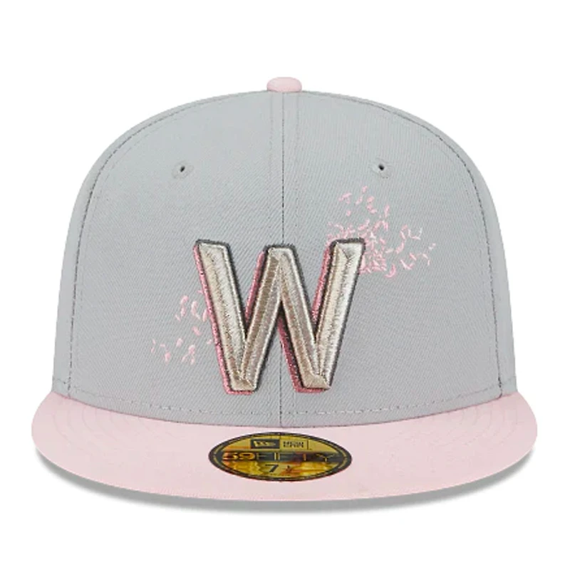 Washington Nationals Metallic City Gray UV New Era 59FIFTY Fitted Hat