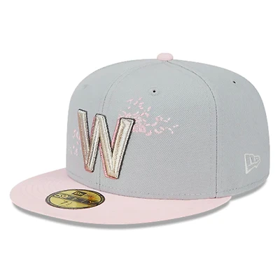 Washington Nationals Metallic City Gray UV New Era 59FIFTY Fitted Hat
