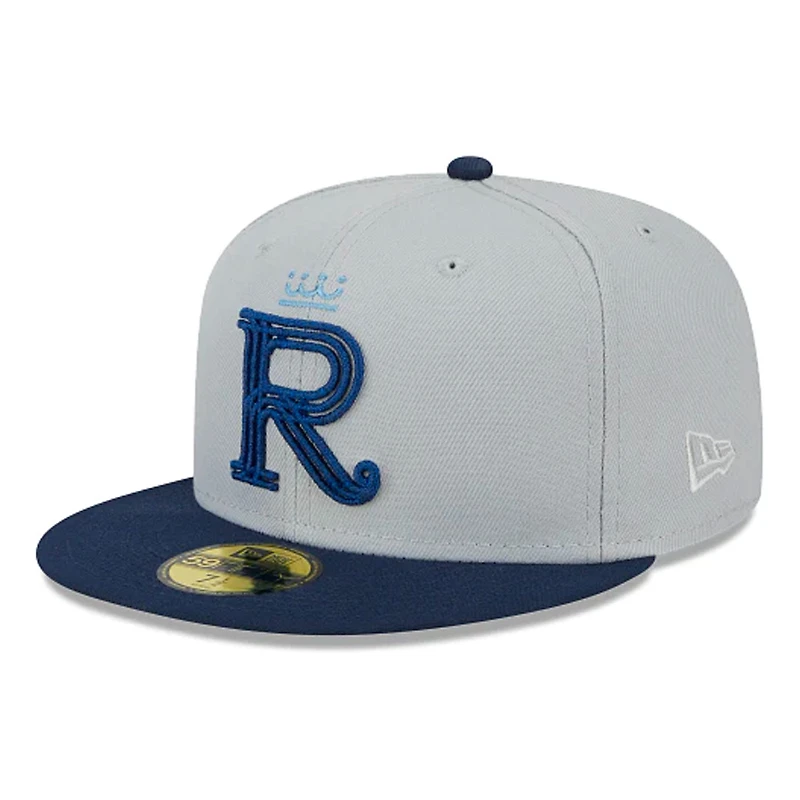 Kansas City Royals Metallic Gray UV New Era 59FIFTY Fitted Hat
