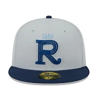 Kansas City Royals Metallic Gray UV New Era 59FIFTY Fitted Hat