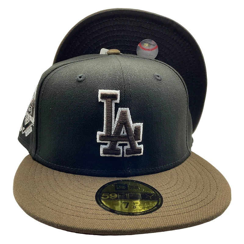 Los Angeles Dodgers Black Walnut Two Tone 50th Aniv Patch Dark UV 59FIFTY Fitted Hat