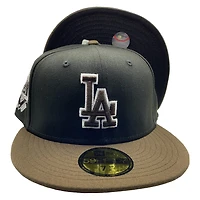 Los Angeles Dodgers Black Walnut Two Tone 50th Aniv Patch Dark UV 59FIFTY Fitted Hat