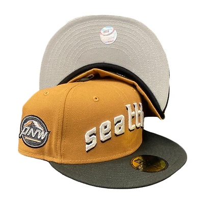Seattle Mariners Black Two Tone PNW Patch Gray UV 59FIFTY Fitted Hat