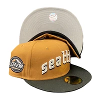 Seattle Mariners Black Two Tone PNW Patch Gray UV 59FIFTY Fitted Hat