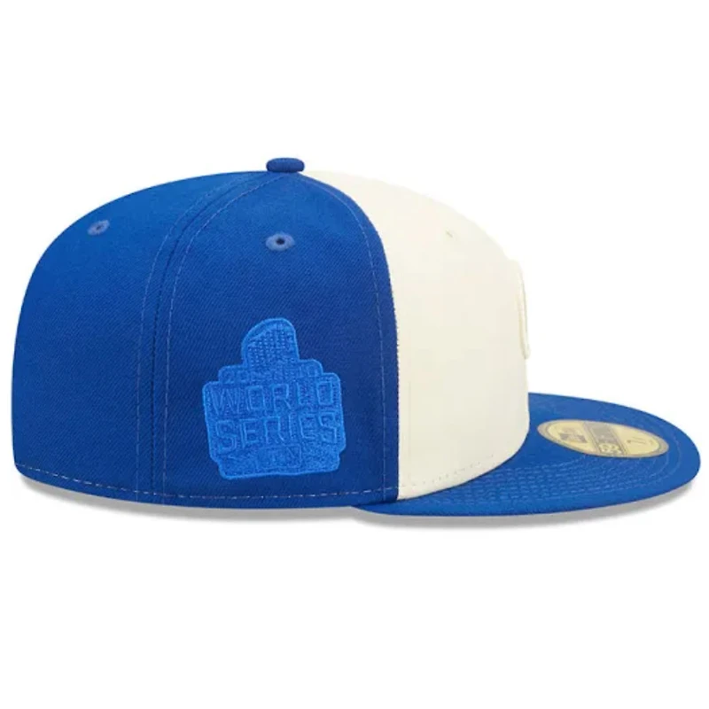 Chicago Cubs Blue and Cream Two Tone 2016 World Series Patch Gray UV 59FIFTY Fitted Hat