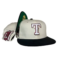 Texas Rangers Chrome Two Tone Corduroy Final Season Patch Flag Batterman Green UV New Era 59FIFTY Fitted Hat