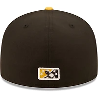 Bradenton Marauders Brown Two Tone Black UV Authentic Collection MiLB 59FIFTY Fitted Hat