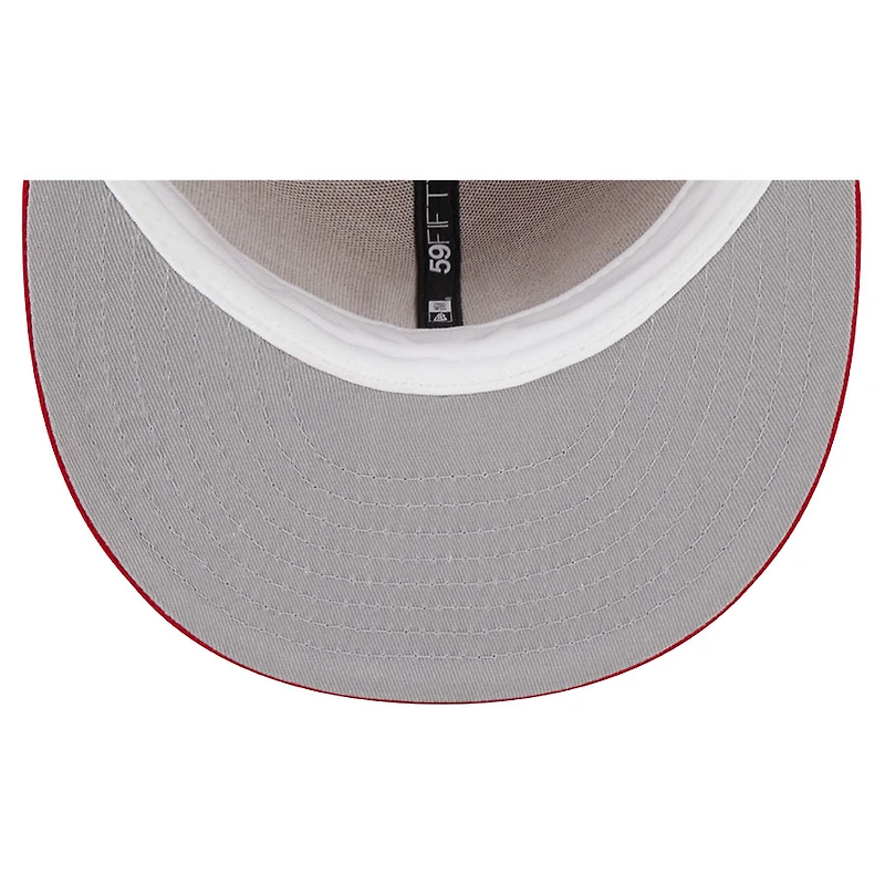 Los Angeles Dodgers Red 2020 WS Patch Gray UV New Era 59FIFTY Fitted Hat