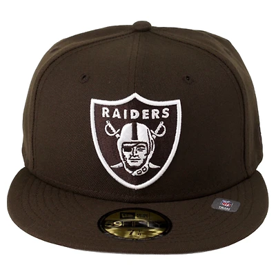 Las Vegas Raiders Brown Basic New Era 59FIFTY Fitted Hat