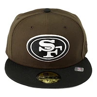 San Francisco 49ers Brown Black Basic New Era 59FIFTY Fitted Hat