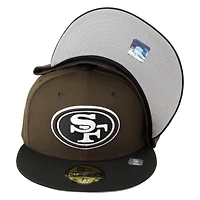 San Francisco 49ers Brown Black Basic New Era 59FIFTY Fitted Hat