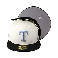 Texas Rangers Chrome Black Two Tone 1995 ASG Patch Gray UV 59FIFTY Fitted Hat