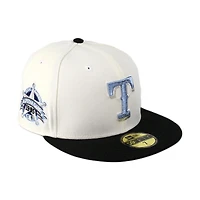 Texas Rangers Chrome Black Two Tone 1995 ASG Patch Gray UV 59FIFTY Fitted Hat