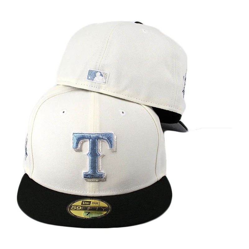 Texas Rangers Chrome Black Two Tone 1995 ASG Patch Gray UV 59FIFTY Fitted Hat